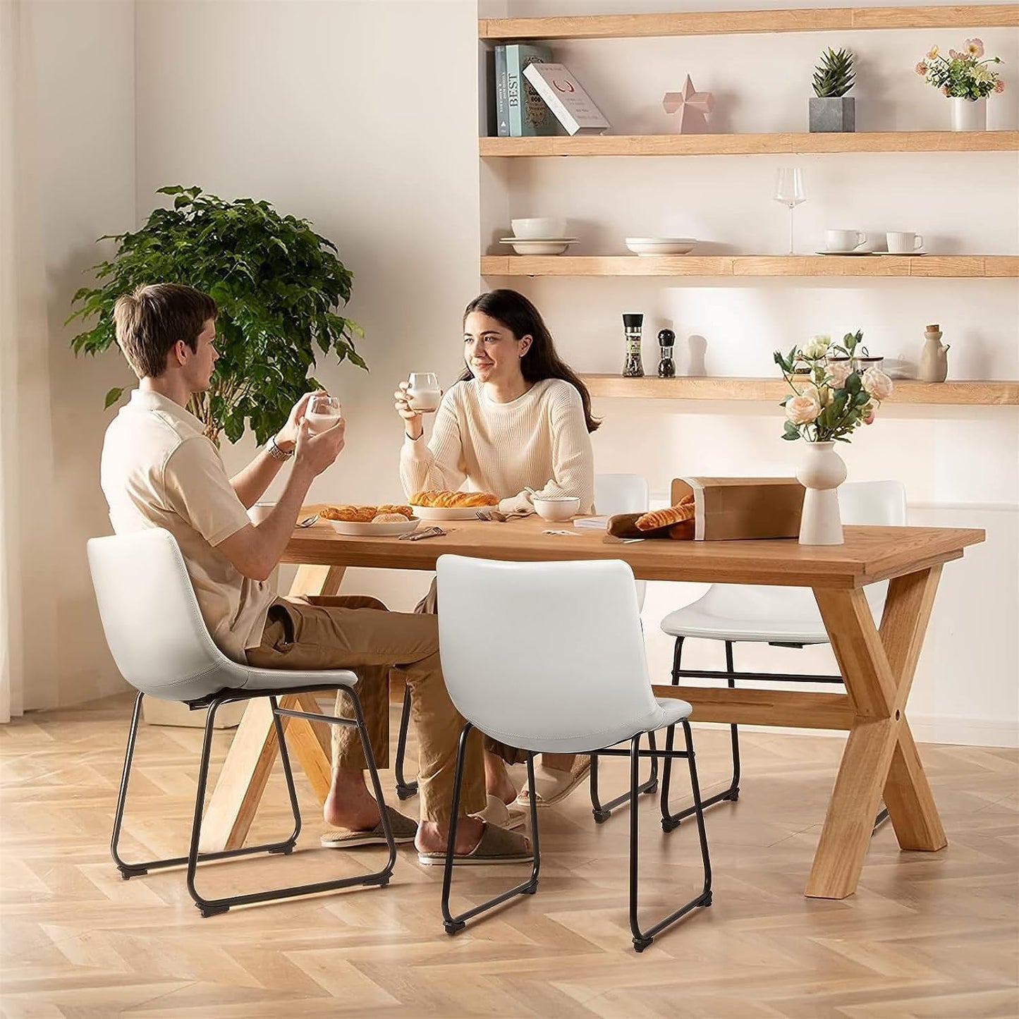 Bossin 18/26/30 inch Bar Stools,Counter Height Bar Stools with Back Modern PU Leather Stools Dining Chair with Footrest