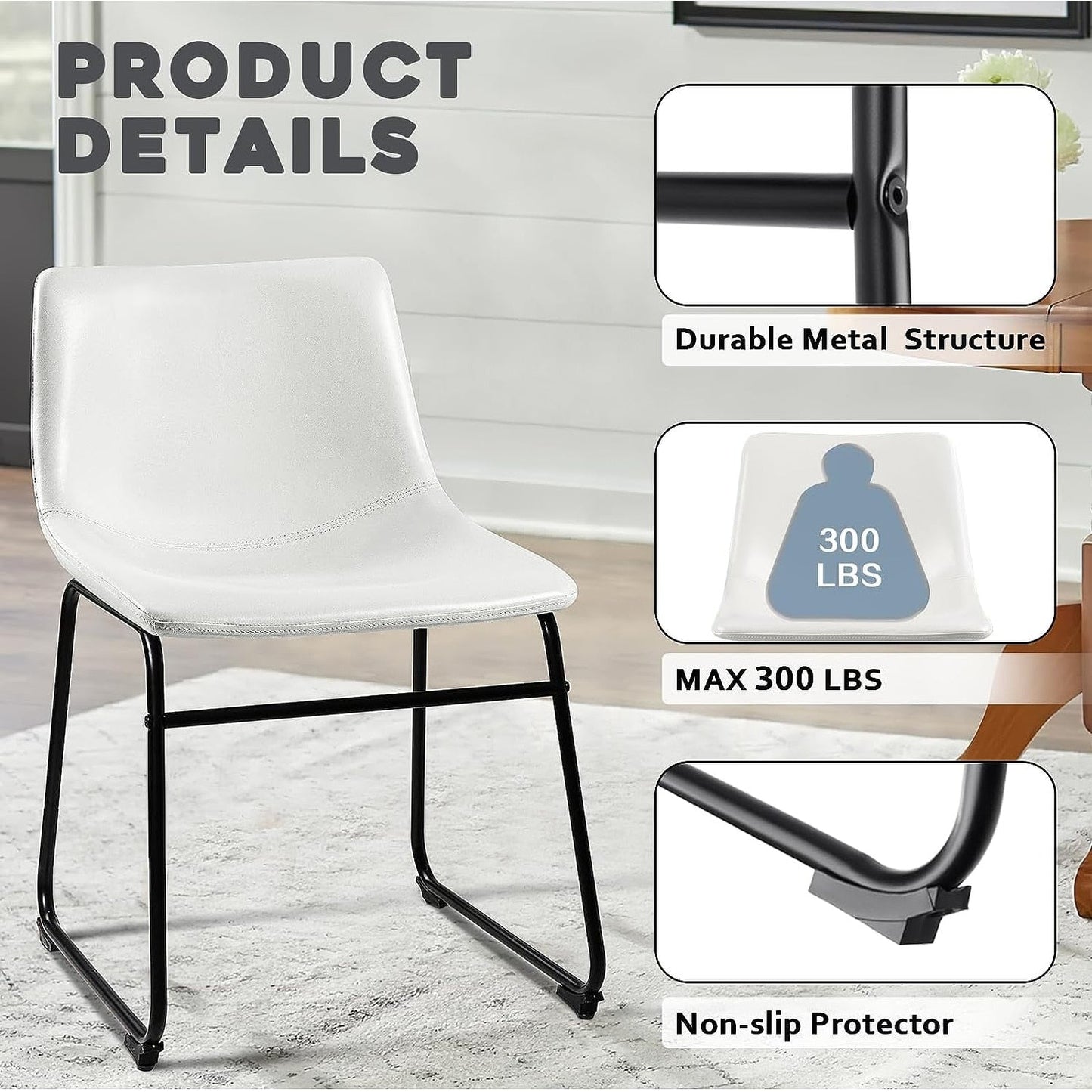 Bossin 18/26/30 inch Bar Stools,Counter Height Bar Stools with Back Modern PU Leather Stools Dining Chair with Footrest