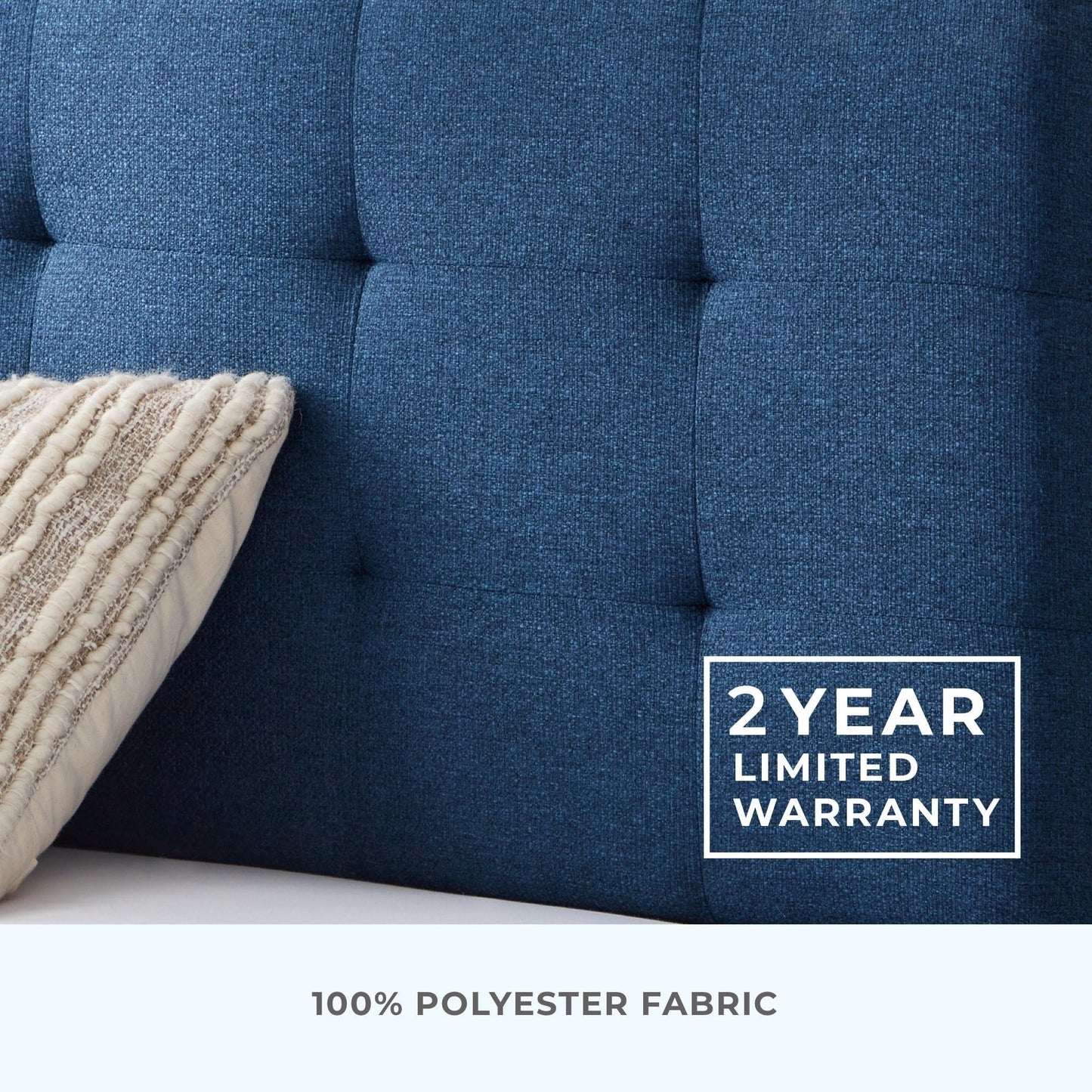 Brookside Kaylee Adjustable Square & Diamond Tufted Upholstered Headboard