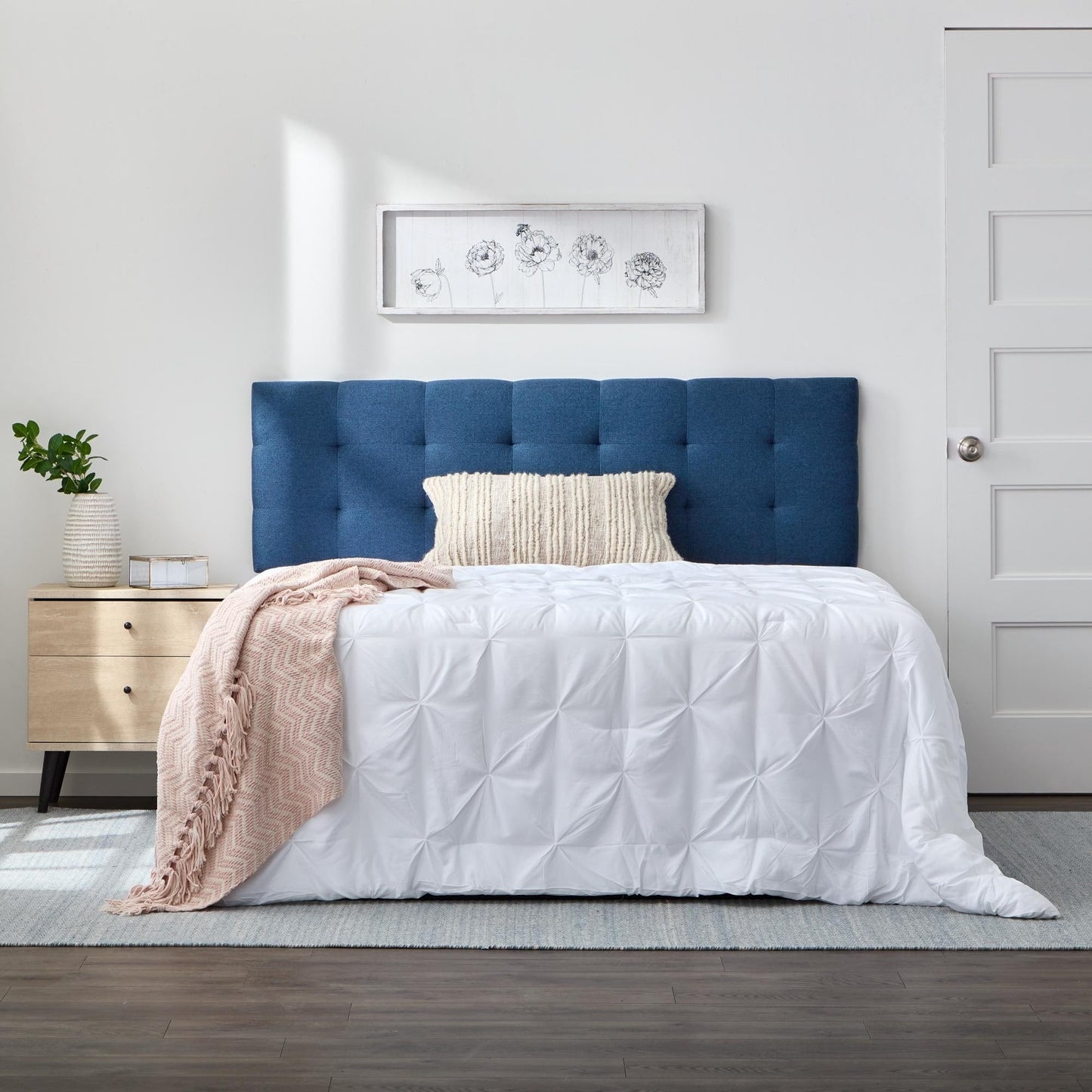 Brookside Kaylee Adjustable Square & Diamond Tufted Upholstered Headboard