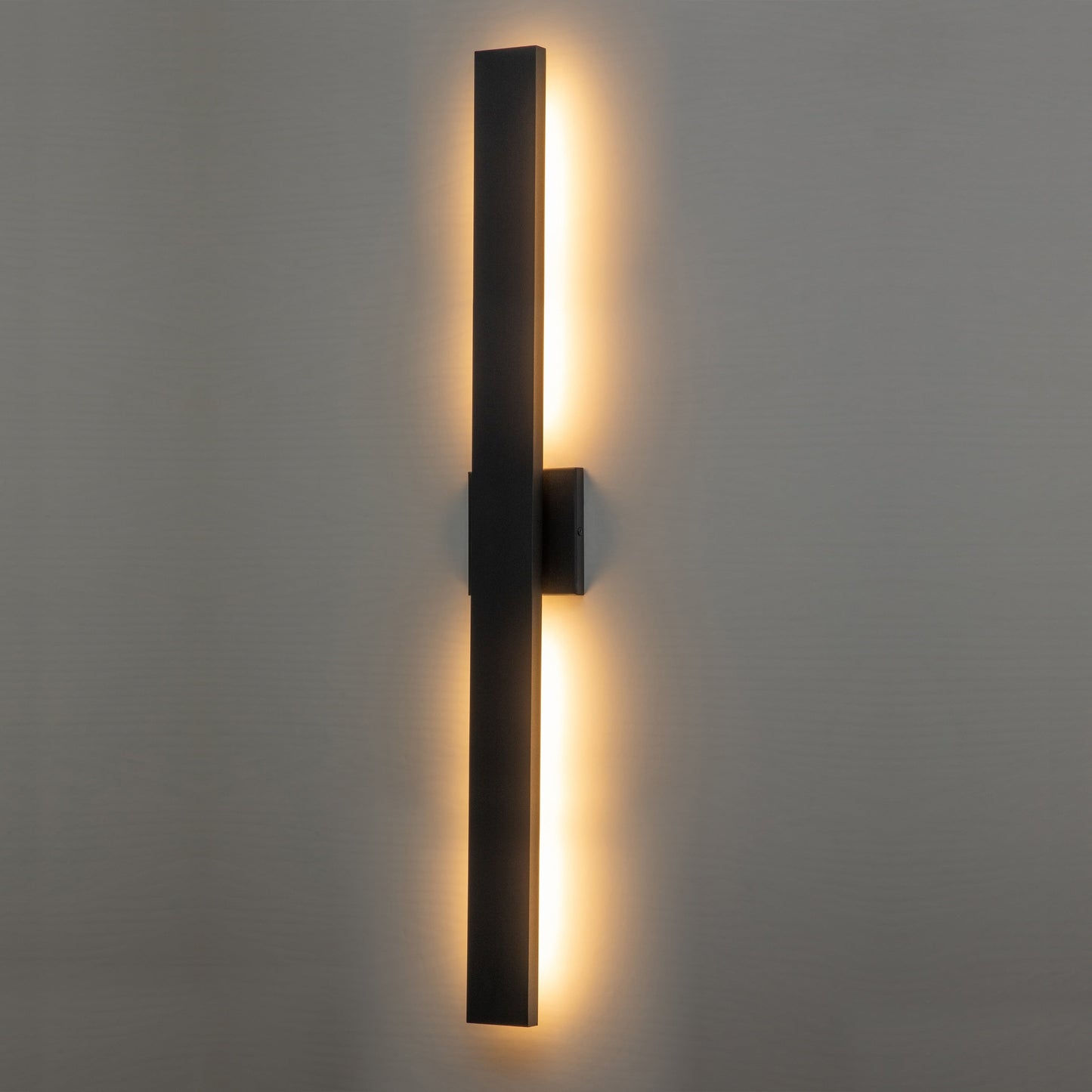 C Cattleya 2-Light Matte Black Aluminum LED Outdoor Wall Sconce