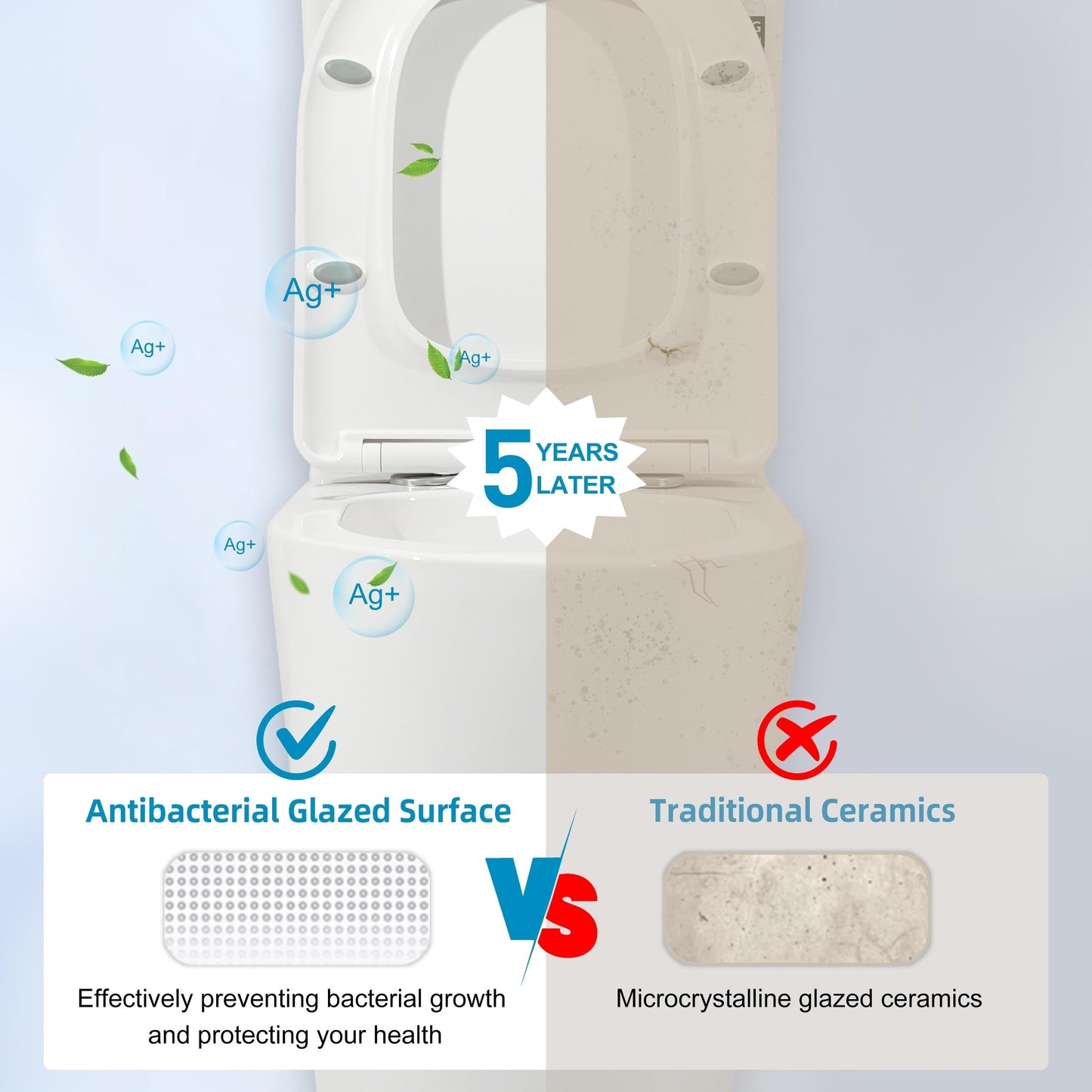 Toilette compacte monobloc CB HOME 24 po, siphon moderne à double chasse, siège à fermeture douce, hauteur confortable 16,5 po