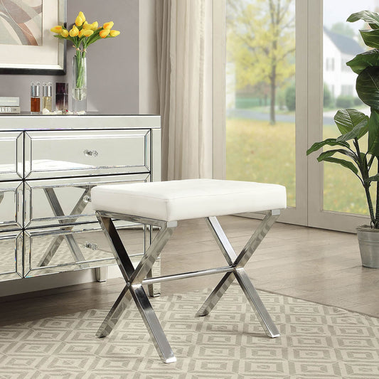 Banc de toilette Carolina Living Elisabetta - Blanc/Chrome