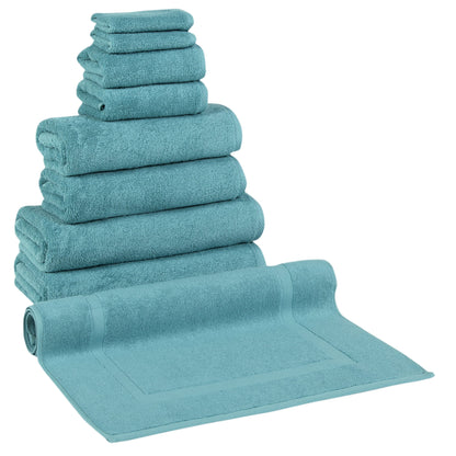 CTT %100 Turkish Cotton Towel Set 8 or 9 Pcs Quick Dry and Absorbent