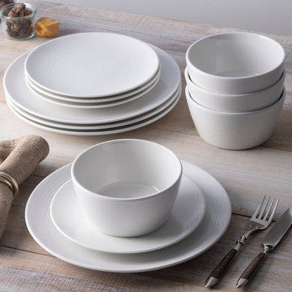 Service de table Noritake Colorscapes Swirl 12 pièces, coupe, service pour 4 personnes