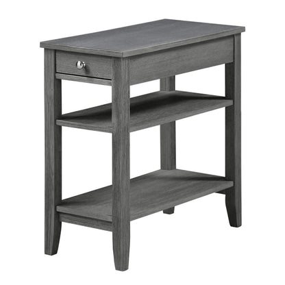 Convenience Concepts American Heritage 1 Drawer Chairside End Table with Shelves