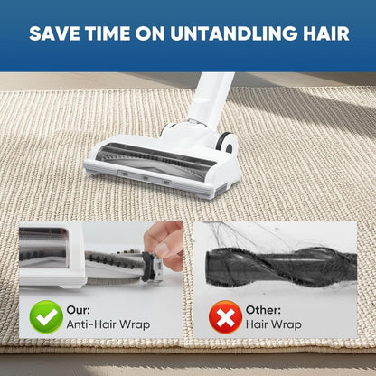 Aspirateur balai sans fil 3 en 1, léger pour tapis, sols durs, poils d'animaux et nettoyage de la maison