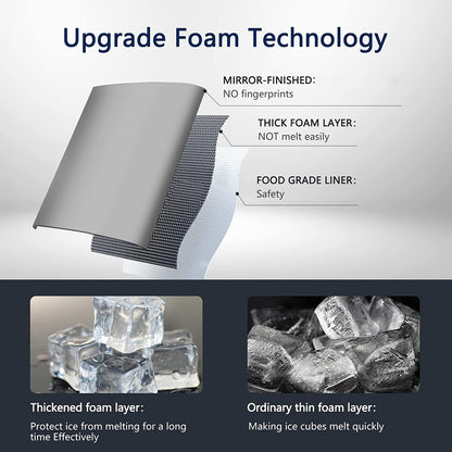 Countertop Portable Ice Maker with Self-cleaning ,9 Bullet Ice Cubes in 6 Mins, Comes with Ice Basket and Ice Scoop