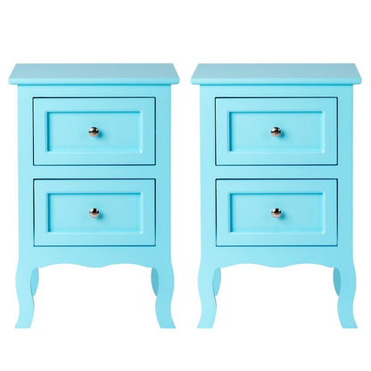 Country Style Two-Drawer Nightstand- Set of 2