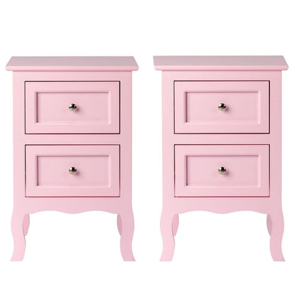 Country Style Two-Drawer Nightstand- Set of 2