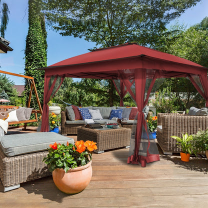 Gazebo escamotable en acier Cozywor de 11 pi x 11 pi avec moustiquaire