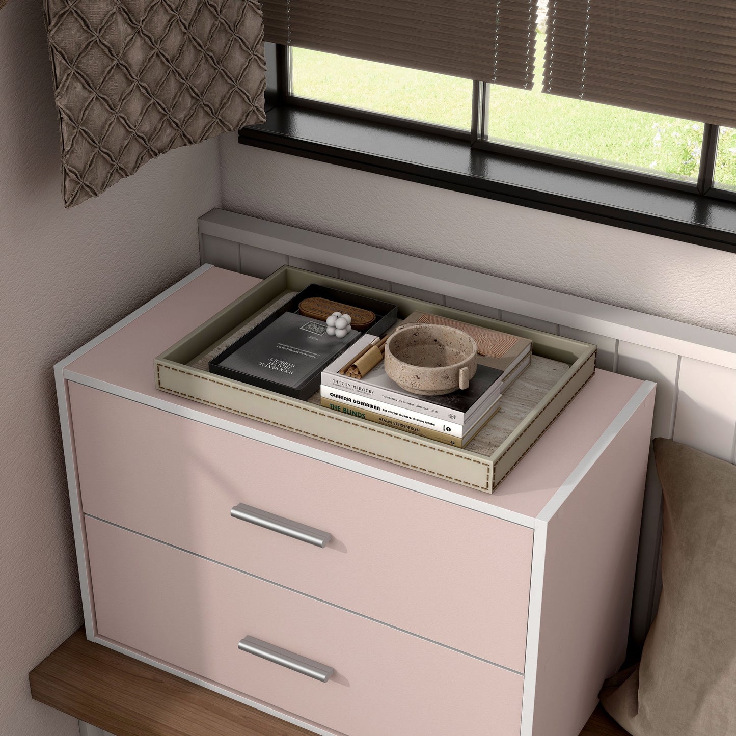 DH BASIC Modern Wood Customizable Stackable Storage Organizer - Cube Shelves, Drawer Cabinet, Bookcase with Doors by Denhour