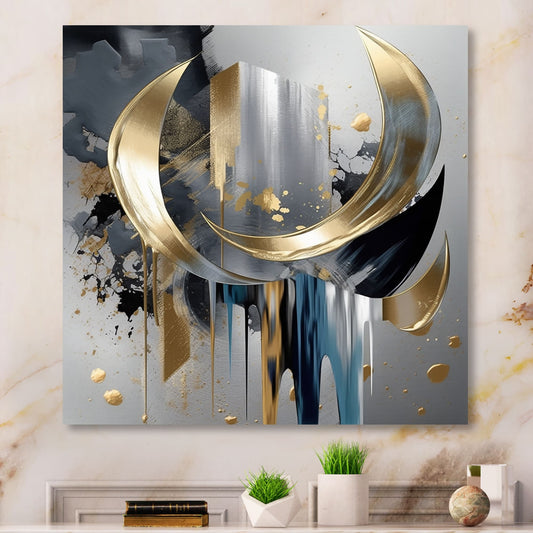 Designart Abstract Shapes And Lines I Abstract Marble Wall Decor