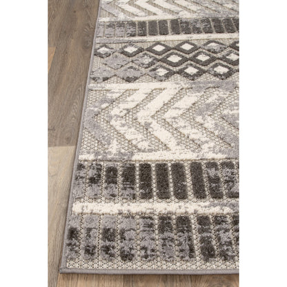 World Rug Gallery Distressed Geometric Indoor/Outdoor Area Rug