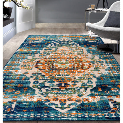 World Rug Gallery Distressed Traditional Indoor/Outdoor Area Rug
