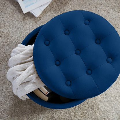 Donovan Tufted Round Storage Ottoman