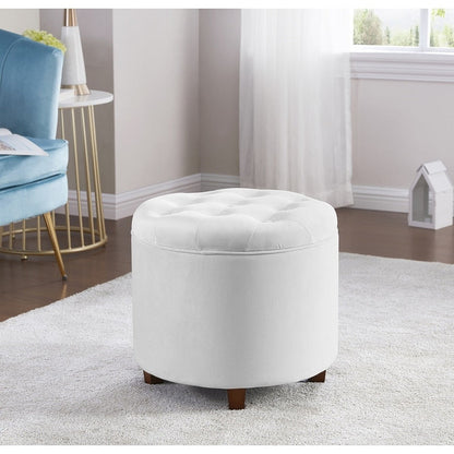 Donovan Tufted Round Storage Ottoman