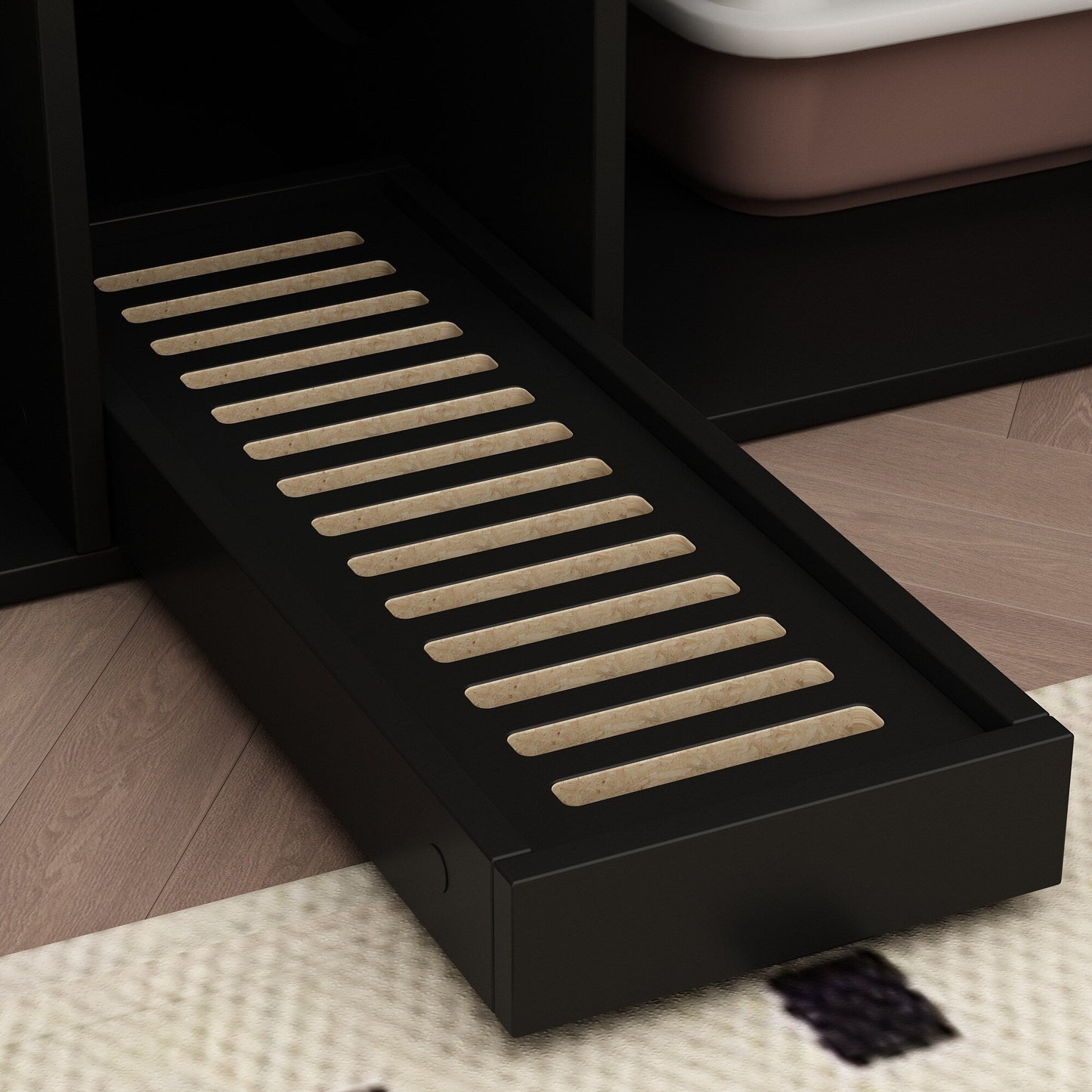 Dual-Compartment Cat Litter Box Enclosure Multi-Functional Furniture