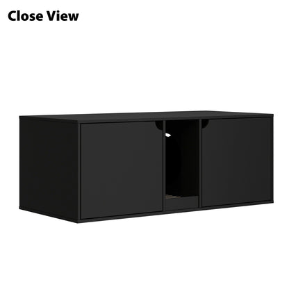 Dual-Compartment Cat Litter Box Enclosure Multi-Functional Furniture