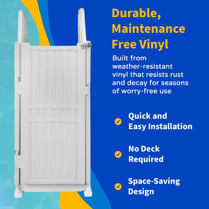 Système d'accès facile à la piscine avec barrière – 82,5 po L x 82,5 po P x 81 po H