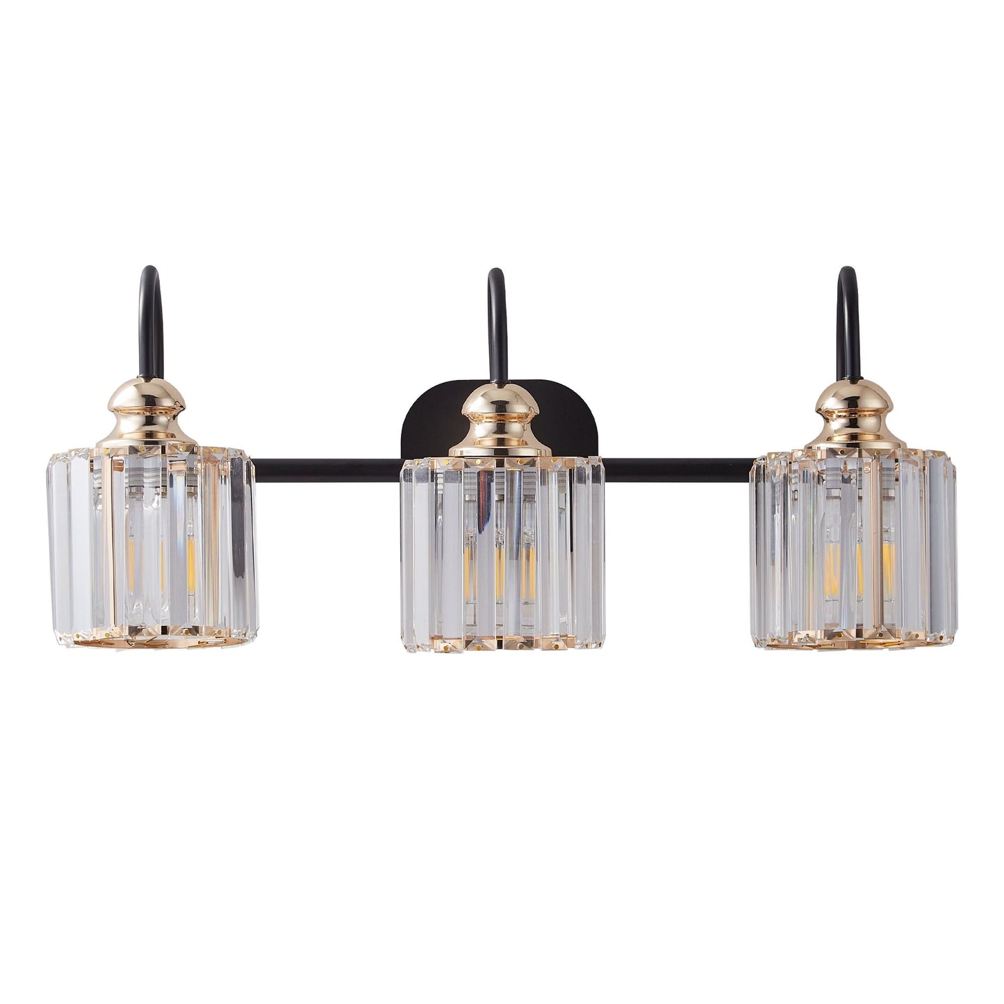 ExBrite Modern Rose Gold 1/2/3/4/5-light Bathroom Dimmable Crystal Vanity Lights Wall Sconces