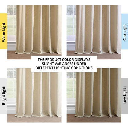 Exclusive Fabrics French Linen Room Darkening Curtains Panel - Elegant luxurious Drapes (1 Panel)