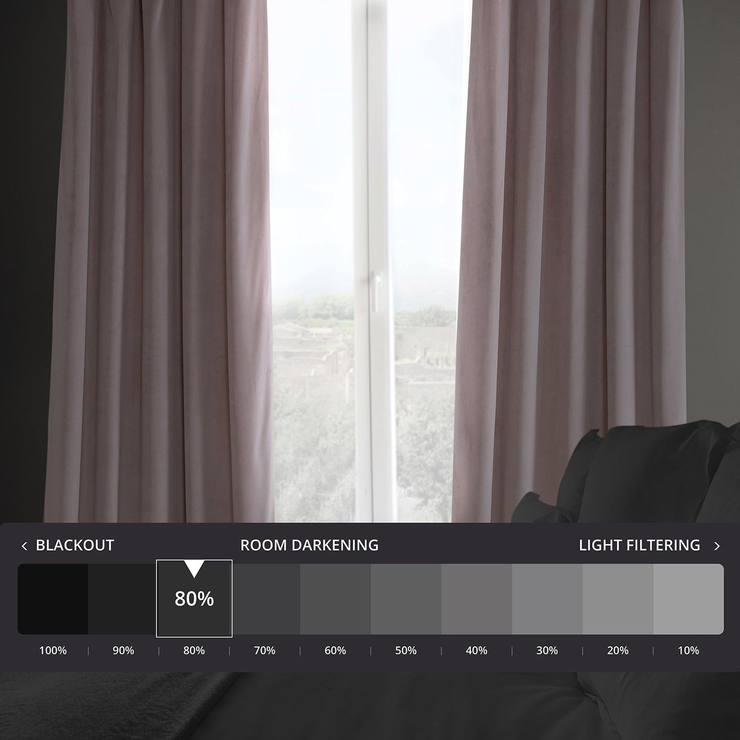 Exclusive Fabrics Heritage Plush Velvet Room Darkening Curtains (1 Panel) Luxury Velvet Curtains for Bedroom & Living Room.