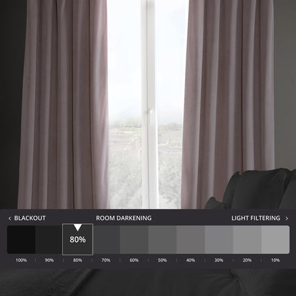 Exclusive Fabrics Heritage Plush Velvet Room Darkening Curtains (1 Panel) Luxury Velvet Curtains for Bedroom & Living Room.