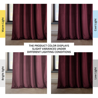 Exclusive Fabrics Heritage Plush Velvet Room Darkening Curtains (1 Panel) Luxury Velvet Curtains for Bedroom & Living Room.