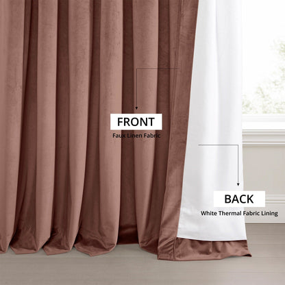 Exclusive Fabrics Heritage Plush Velvet Room Darkening Curtains (1 Panel) Luxury Velvet Curtains for Bedroom & Living Room.