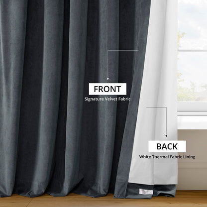 Exclusive Fabrics Signature Blackout Velvet Curtain (1 Panel)
