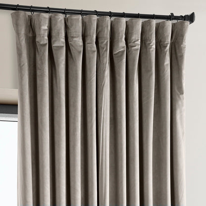 Exclusive Fabrics Signature Plush Velvet Hotel Blackout Curtains (1 Panel) - Luxury Soft Drapery for Light Control & Elegance