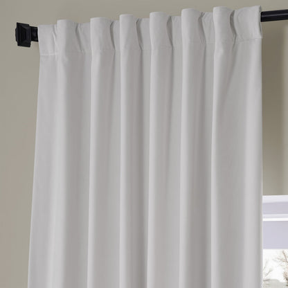 Exclusive Fabrics Signature Plush Velvet Hotel Blackout Curtains (1 Panel) - Luxury Soft Drapery for Light Control & Elegance