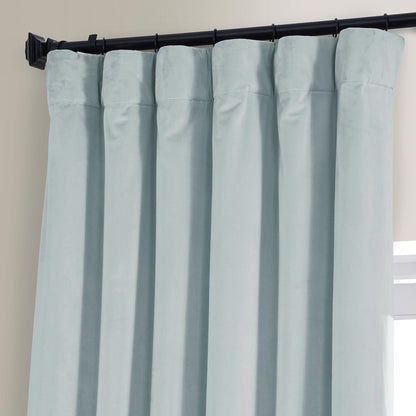 Exclusive Fabrics Signature Plush Velvet Hotel Blackout Curtains (1 Panel) - Luxury Soft Drapery for Light Control & Elegance