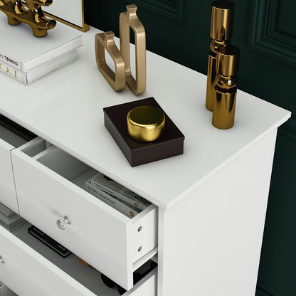 Commode double à 10 tiroirs pour chambre à coucher, commode blanche, grand espace de rangement