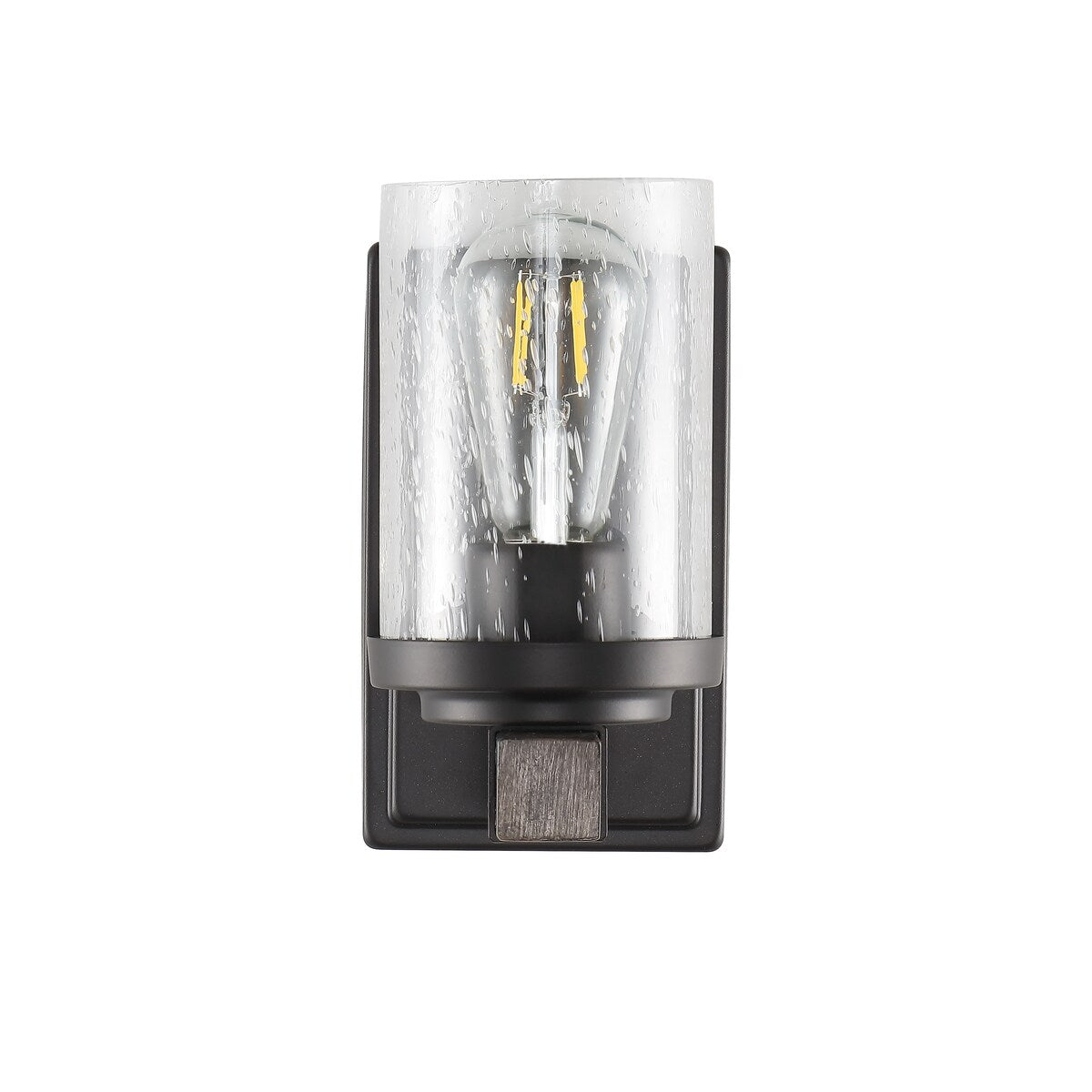 Ferme Iron/Seeded Glass Rustic Farmhouse LED Vanity Light, by JONATHAN Y