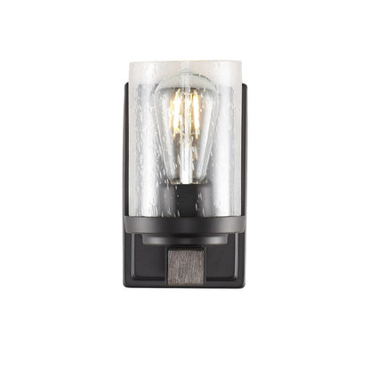 Ferme Iron/Seeded Glass Rustic Farmhouse LED Vanity Light, by JONATHAN Y