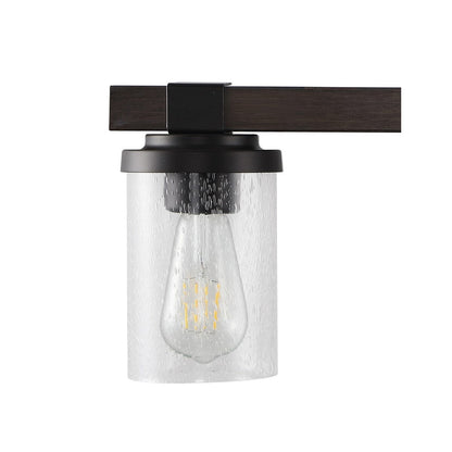 Ferme Iron/Seeded Glass Rustic Farmhouse LED Vanity Light, by JONATHAN Y