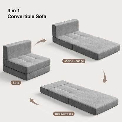 Fauteuil convertible 3 en 1, fauteuil rabattable, chaise longue rabattable et lit-lit