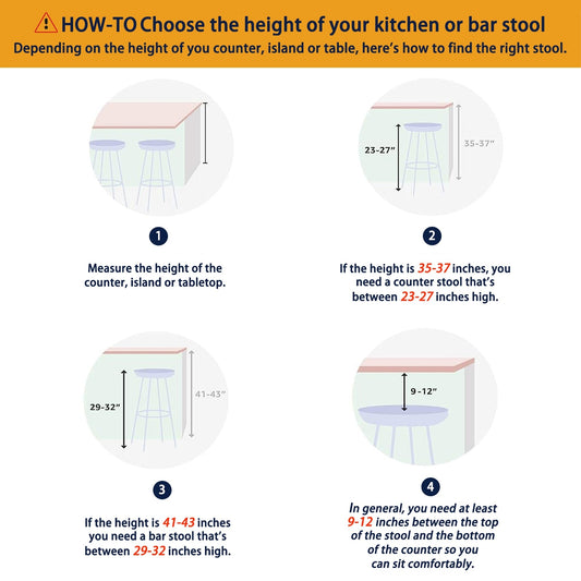 Glitzhome Lot de 2 ou 4 tabourets de bar pivotants modernes en bois à hauteur de comptoir et de bar