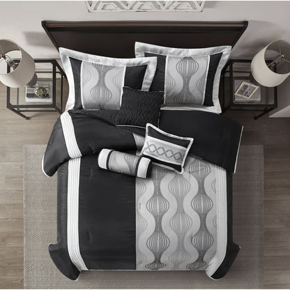 Nanshing Daniella 7-Piece Modern Geometric Comforter Set