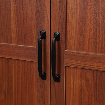 HOMCOM 63 Garde-manger de cuisine à 2 portes, meuble de rangement indépendant avec étagères à 5 niveaux et 2 étagères réglables pour salle à manger