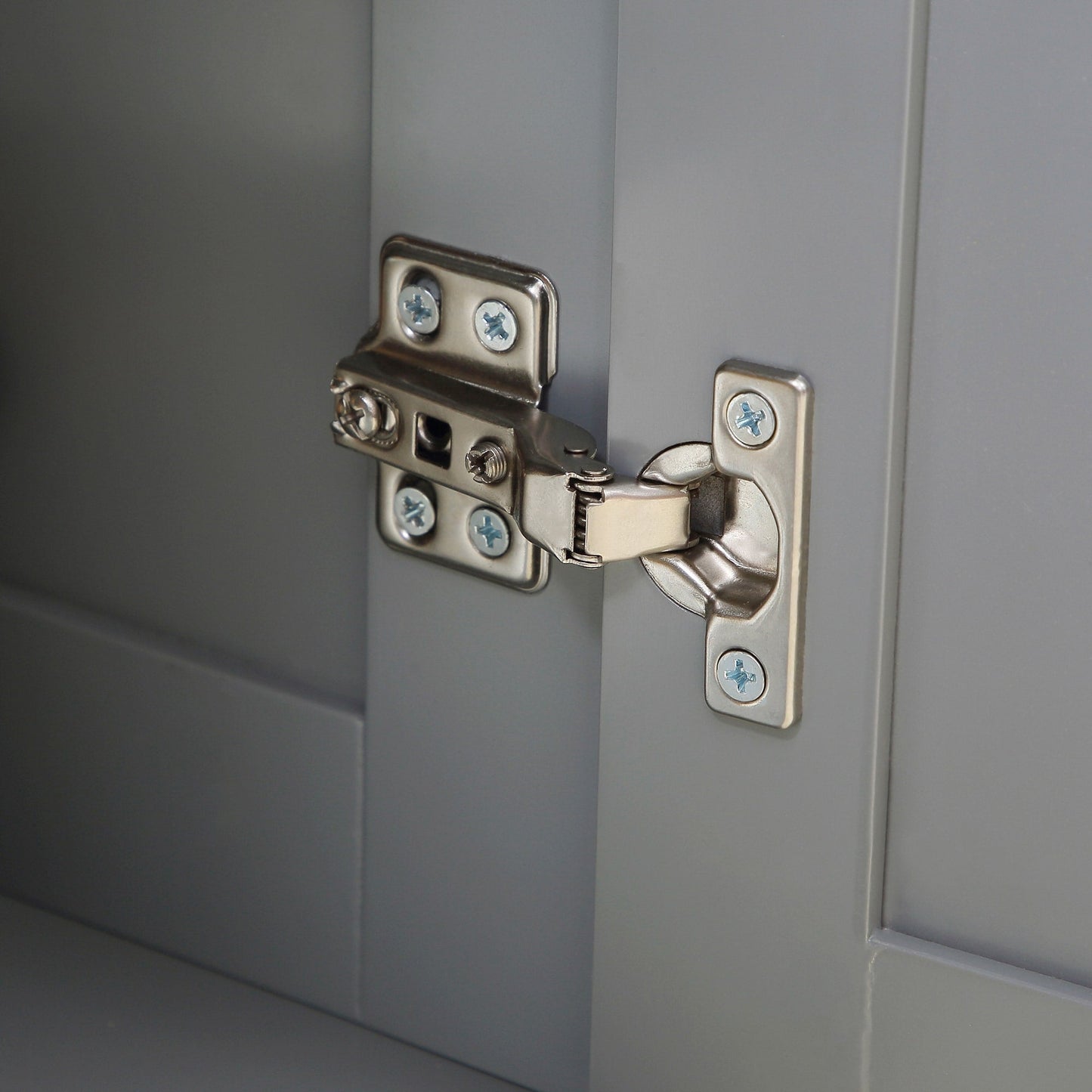 Îlot de cuisine roulant HOMCOM avec rangement, chariot de cuisine portable avec plateau en acier inoxydable, gris - N/A