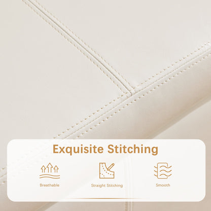 Pouf de rangement rectangulaire rembourré 50,3 x 17,50 x 18 po - Similicuir