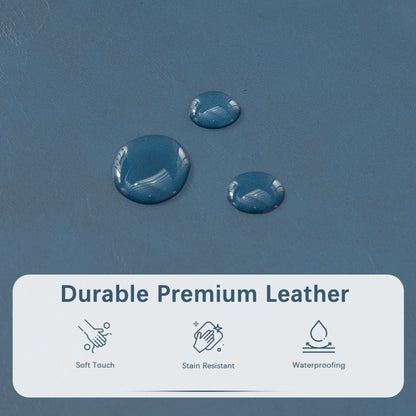 Pouf de rangement rectangulaire rembourré 50,3 x 17,50 x 18 po - Similicuir