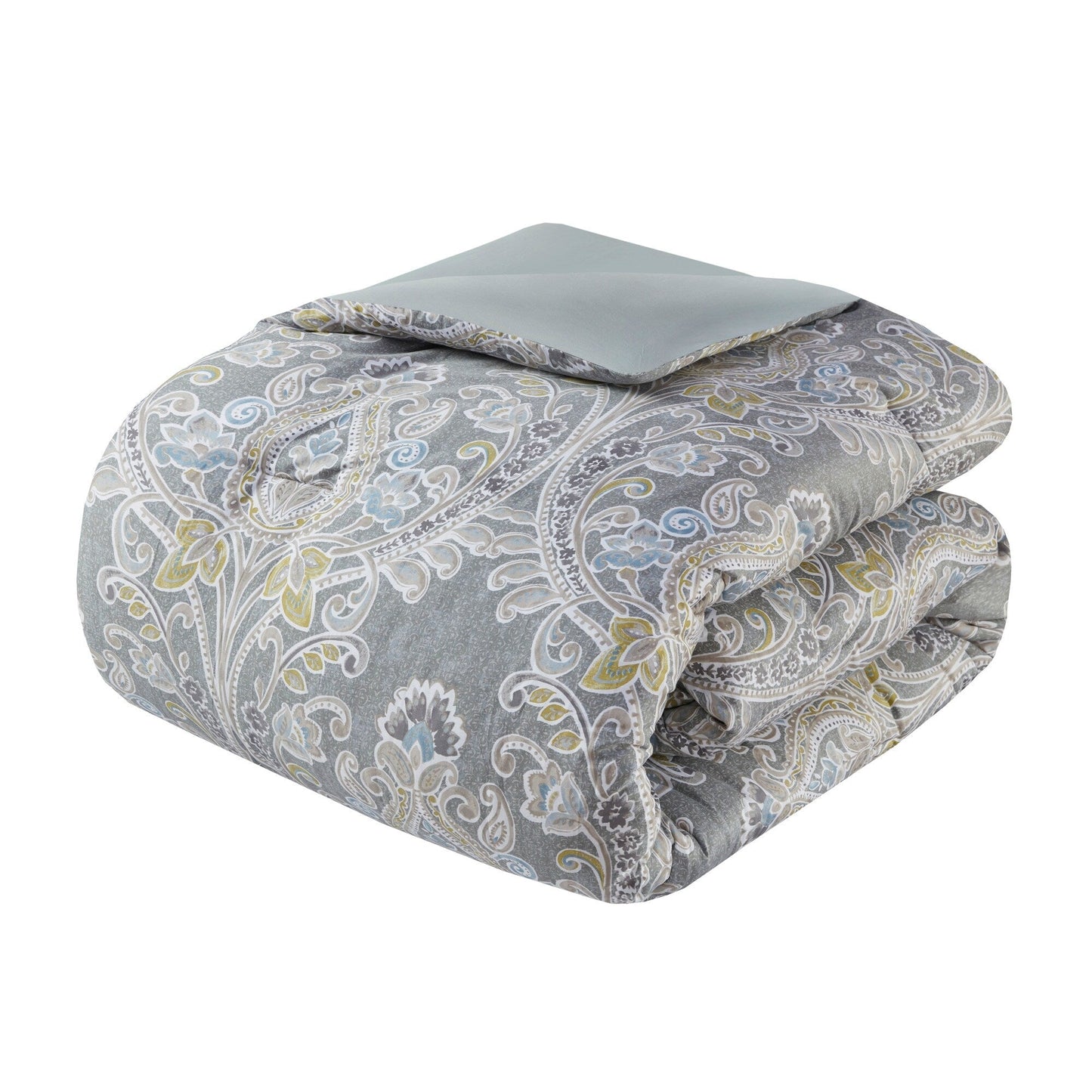 Ensemble de couette en coton gris à motif damassé Harbor House Hallie, 6 pièces