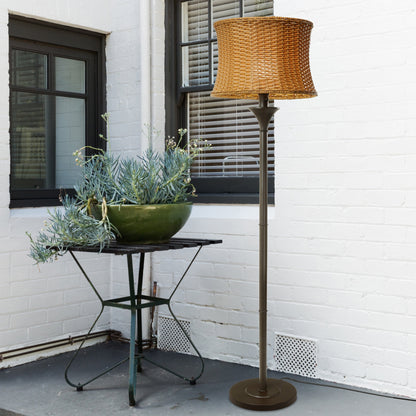 Havenside Home Pocologan 59.5-inch Outdoor and Indoor Basket-weave Floor Lamp - 16.25L x 16.25W x 59.5H
