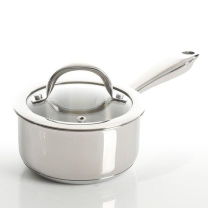 Batterie de cuisine robuste en acier inoxydable, 10 pièces