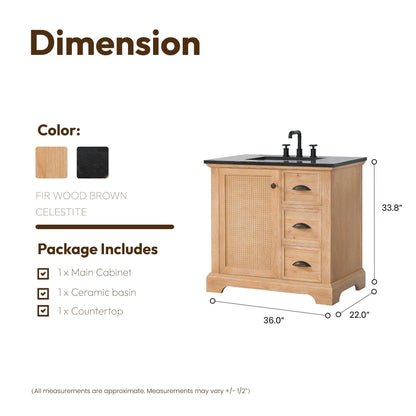 Meuble-lavabo Hervas avec plateau en marbre naturel sans miroir