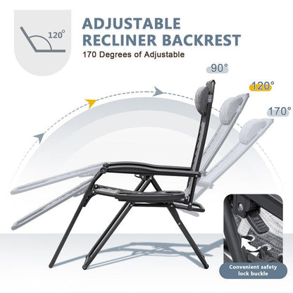 Homall Patio Zero Gravity Chair Lawn Lounge Chair with Pillow Set of 2